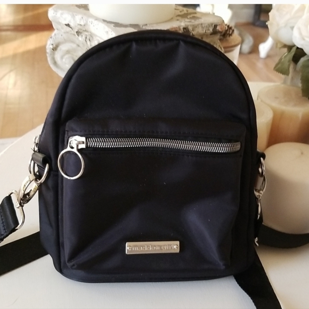 Madden Girl Black Mini Crossbody Backpack